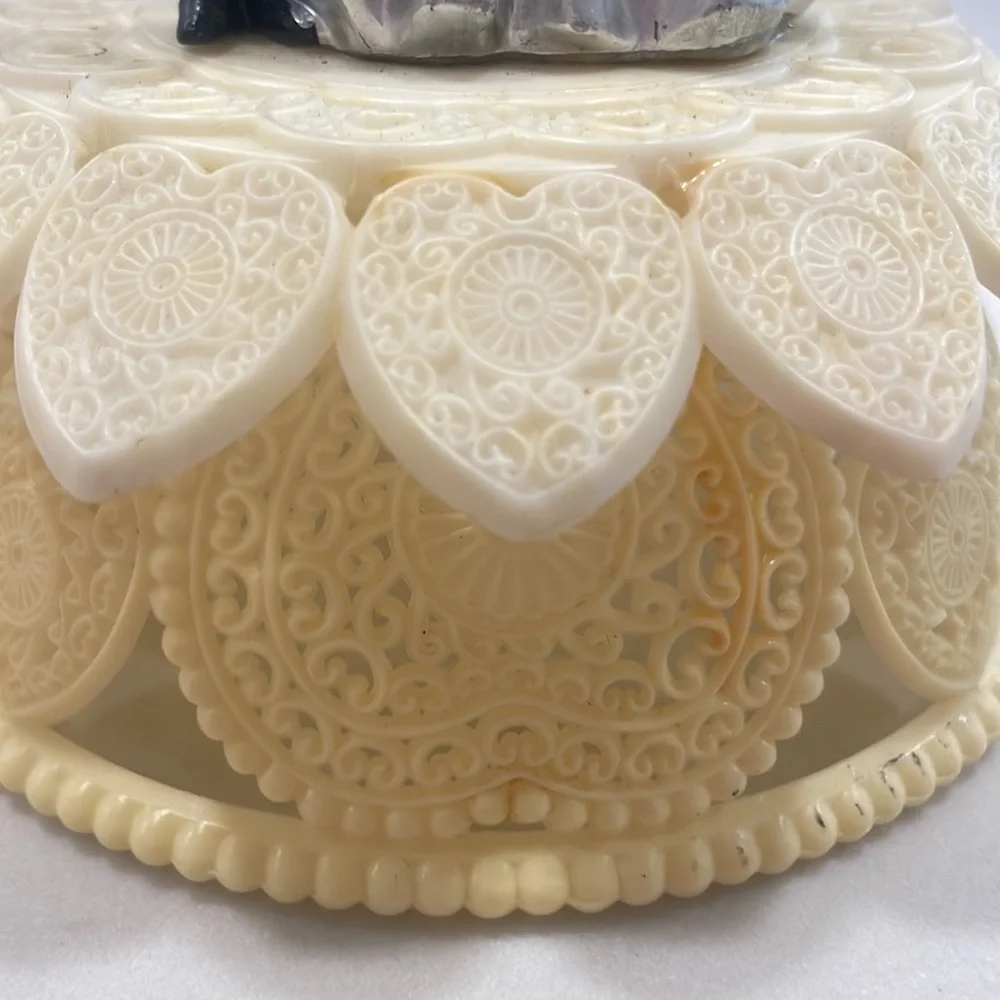 Vintage 25th anniversary cake topper